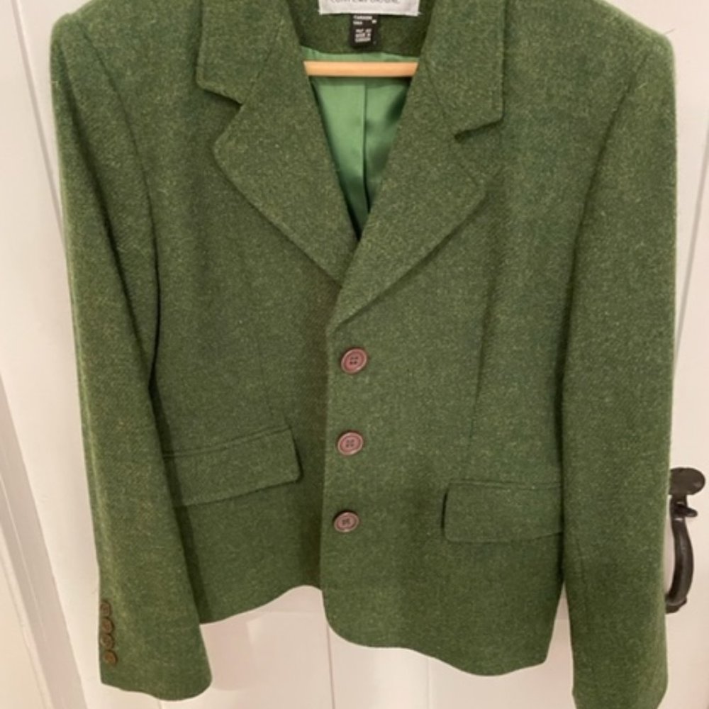 Green Contemporaine Wool Blazer